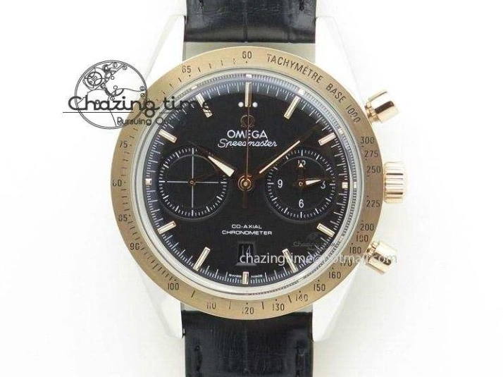 0419 De Ville YG MKF 1:1 Best Edition Silver Dial Diamonds Markers on Black Leather Strap MIYOTA 9015 V Flexible 8046